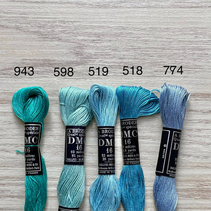 DMC 16 broderigarn / Navnegarn
